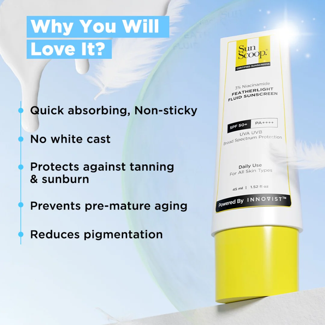 3% Niacinamide Featherlight Fluid Sunscreen SPF 50+ PA++++ (45 ml) + Hydrating Fluid Sunscreen for Face and Body SPF 60 PA++++ (200 ml) duo - Image 7