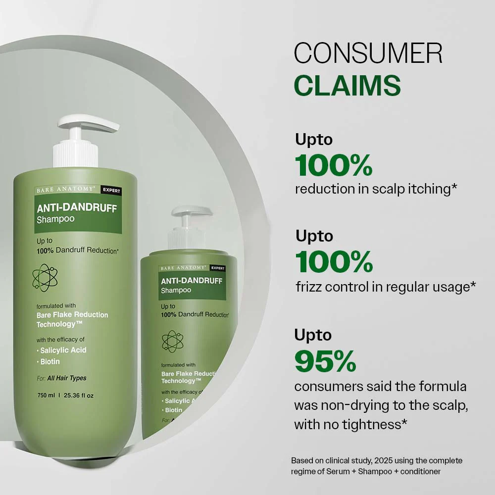 Anti Dandruff Shampoo with Salicylic Acid & Biotin - 750 ml | Pack of 2 - Image 4
