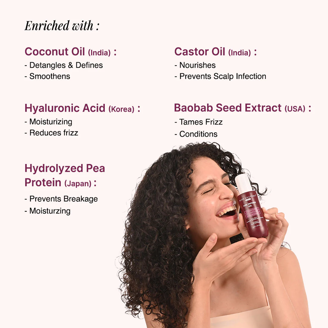 Curl Defining Kit (Shampoo - 250 ml | Leave in Conditioner - 140 ml | Gel - 140 ml) with Curl Definition & 2X Frizz Control for Men & Women - Image 5