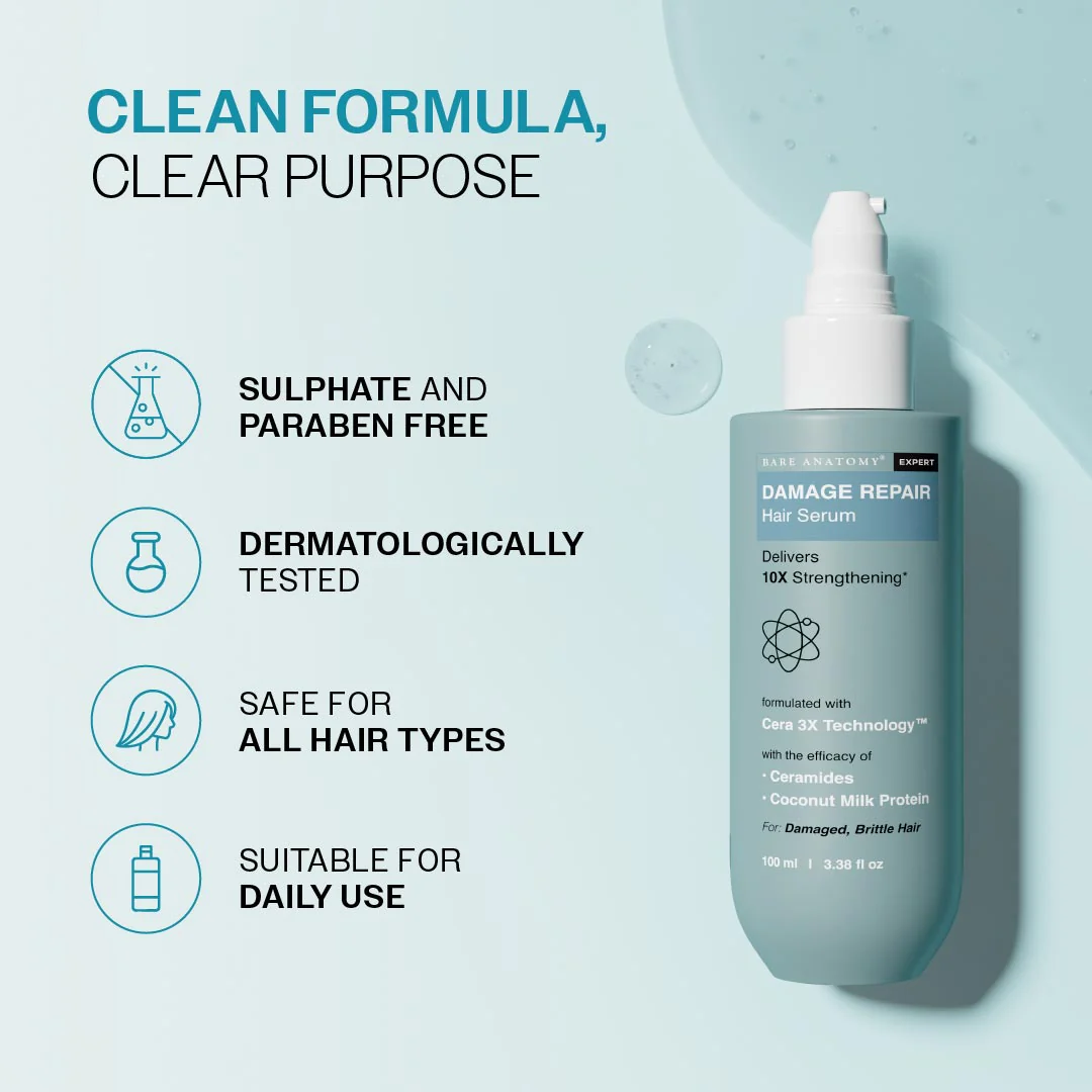 Damage Repair Hair Serum for Dry & Damaged Hair | Men & Women- 100 ml - Image 8