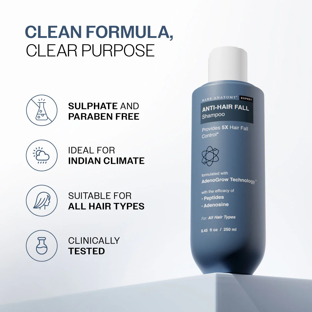 Anti-Hair Fall Shampoo with Adenosine & Peptides - 250 ml | Pack of 2 - Image 8