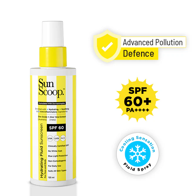 Hydrating Fluid Sunscreen for Face & Body | SPF 60 PA++++| In-Vitro Tested - 125ml - Image 8