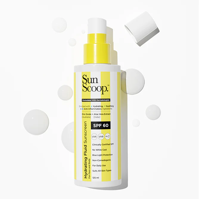Hydrating Fluid Sunscreen for Face & Body | SPF 60 PA++++| In-Vitro Tested - 125ml - Image 9